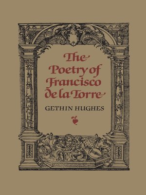 cover image of The Poetry of Francisco de la Torre